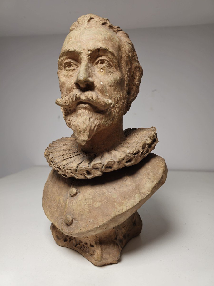 Decorative Terracotta Bust Of Cervantes-photo-2