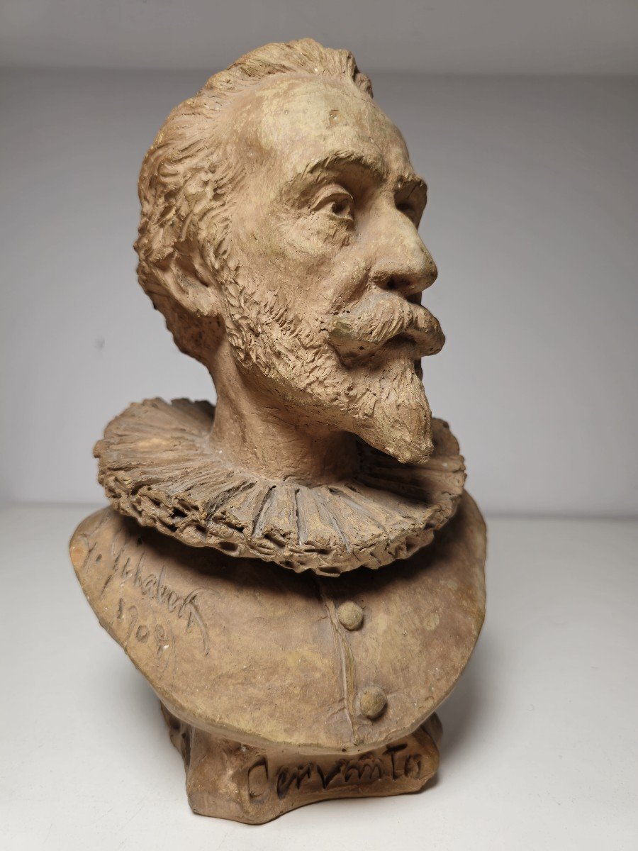 Decorative Terracotta Bust Of Cervantes-photo-1