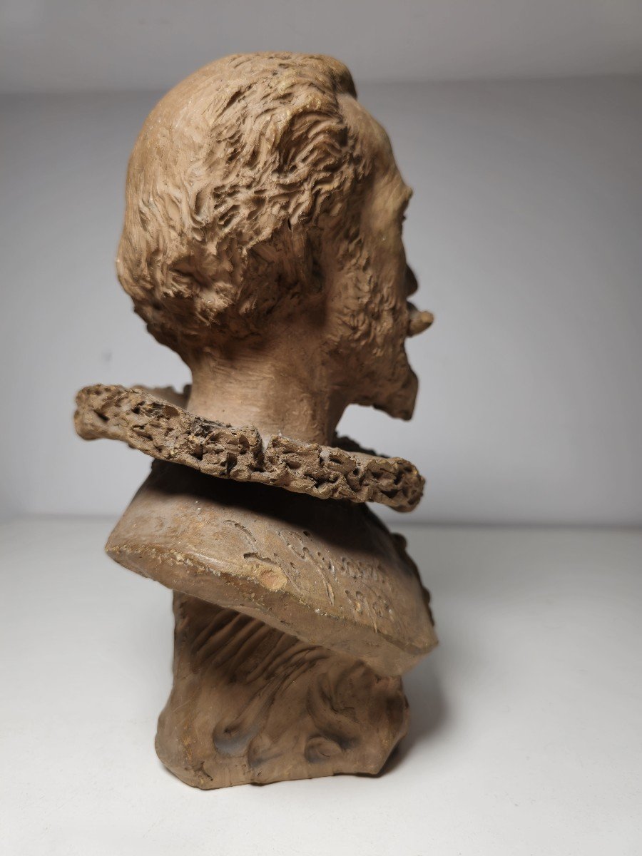 Decorative Terracotta Bust Of Cervantes-photo-2