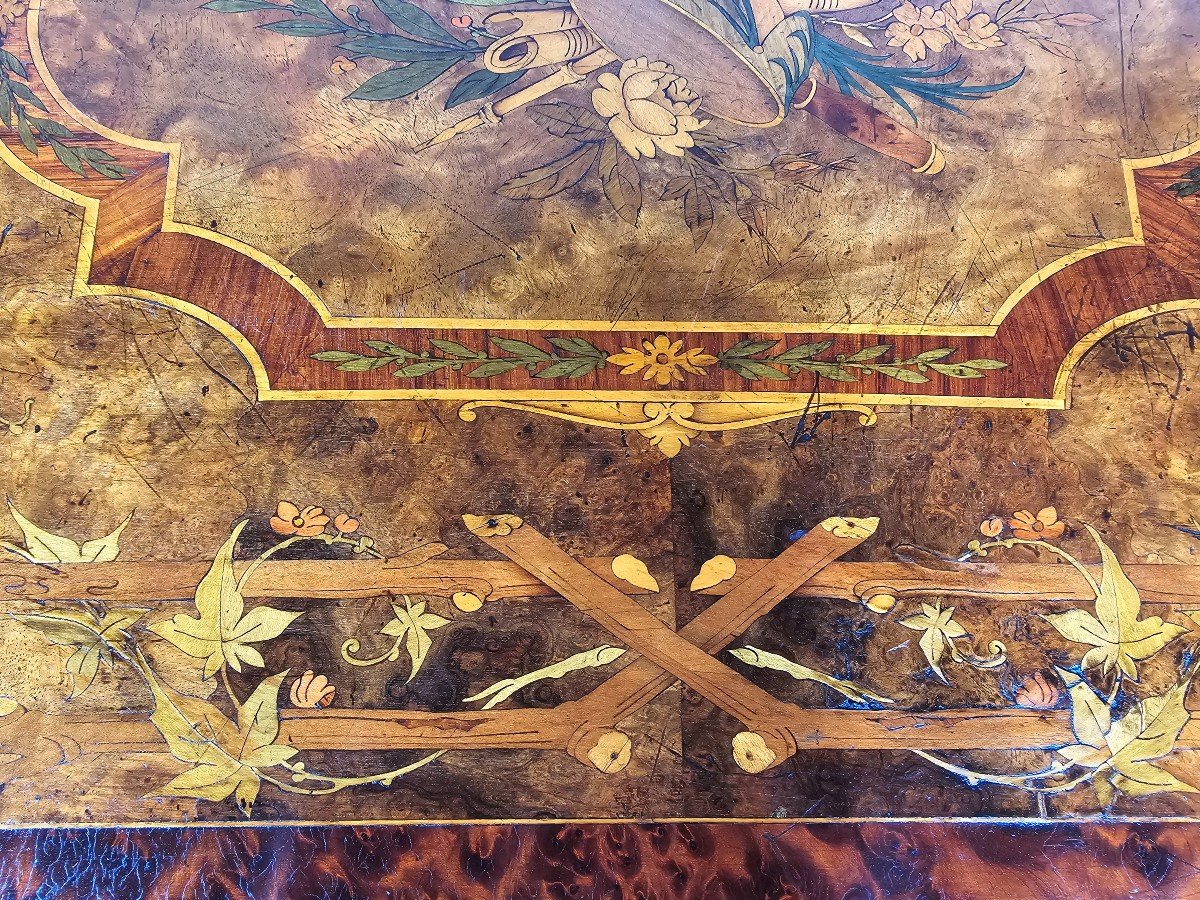 19th Century French Marquetry Table-photo-4