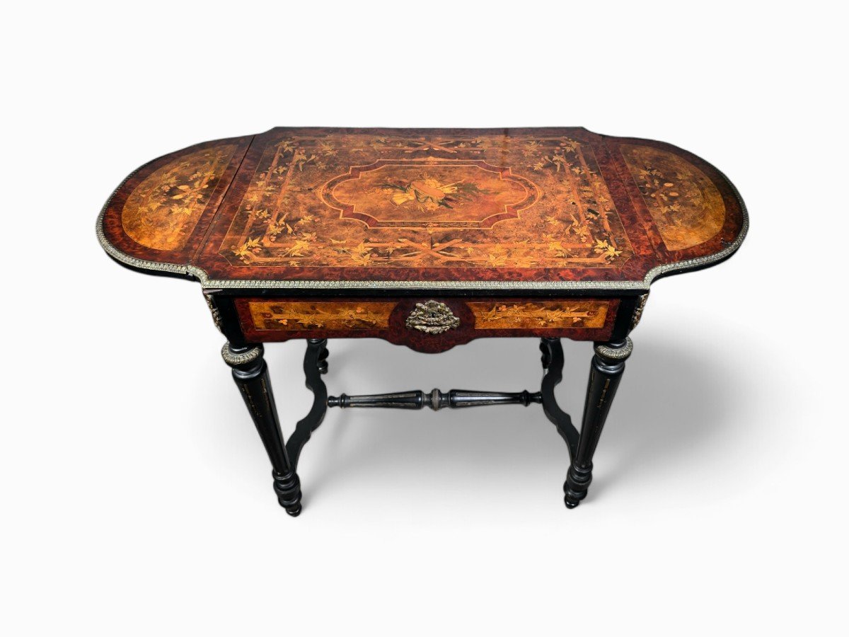 19th Century French Marquetry Table-photo-8