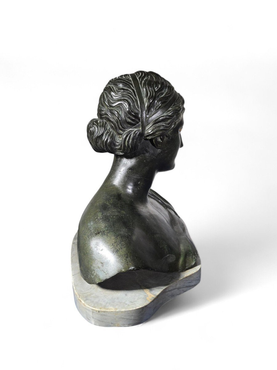 Buste En Bronze Du XIXe Siècle De La Poétesse Grecque Sappho-photo-4