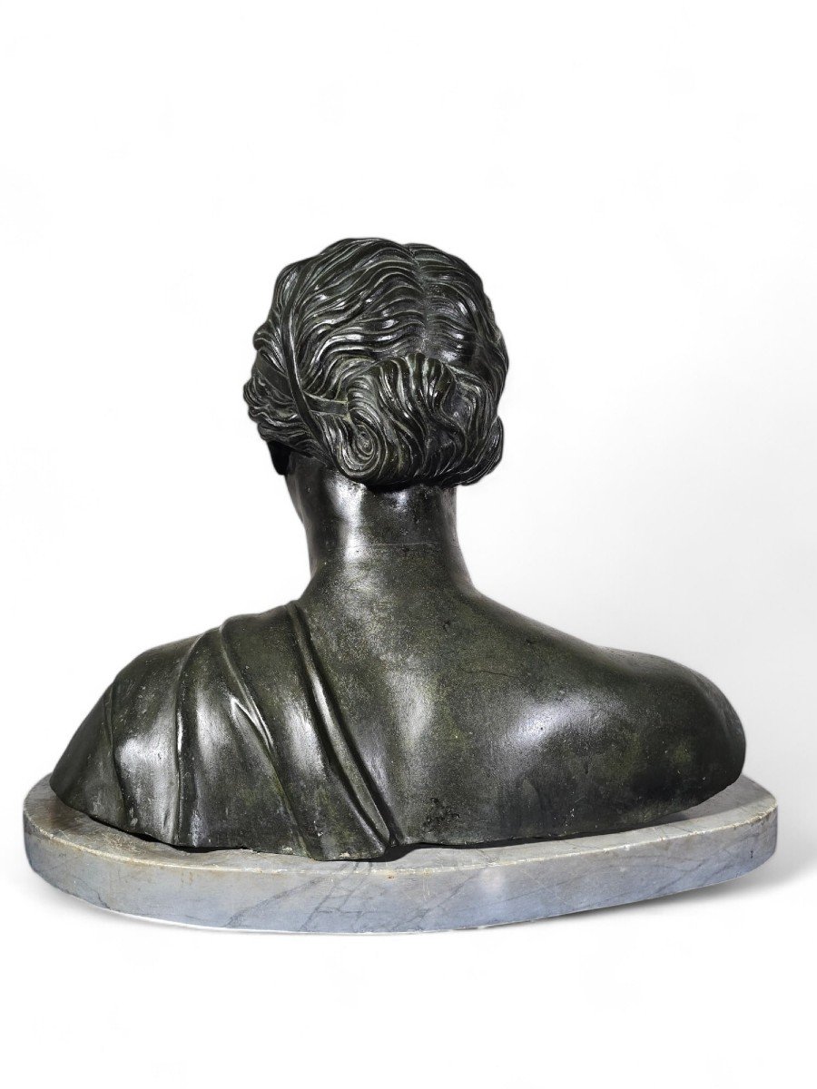 Buste En Bronze Du XIXe Siècle De La Poétesse Grecque Sappho-photo-2