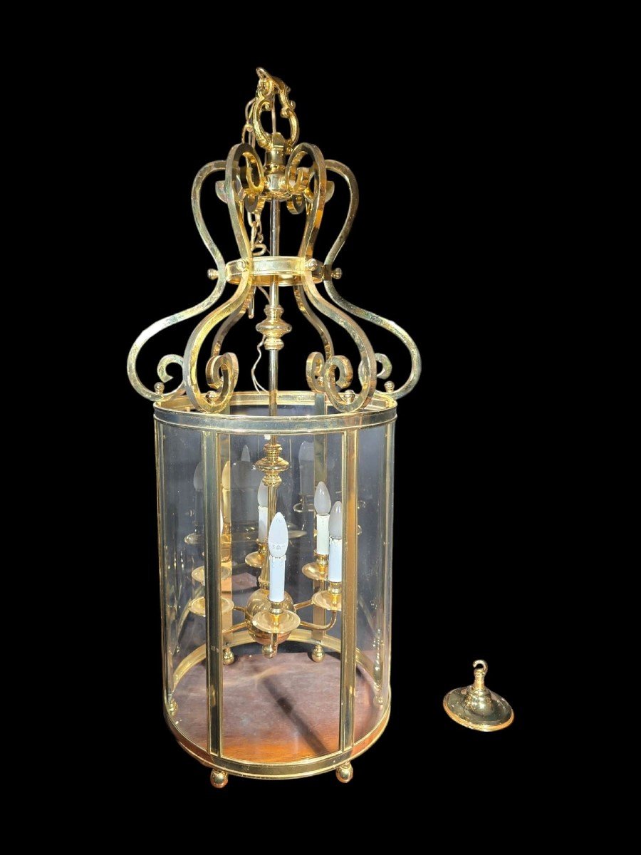 Large 1950s Gilt Bronze Decorative Lantern