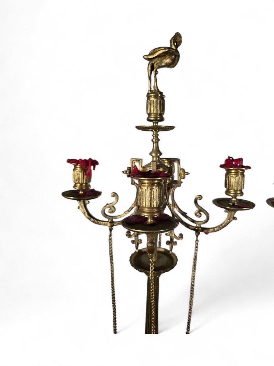 Pair Of Elegant 19th Century French Grecian Style Candelabra-photo-4