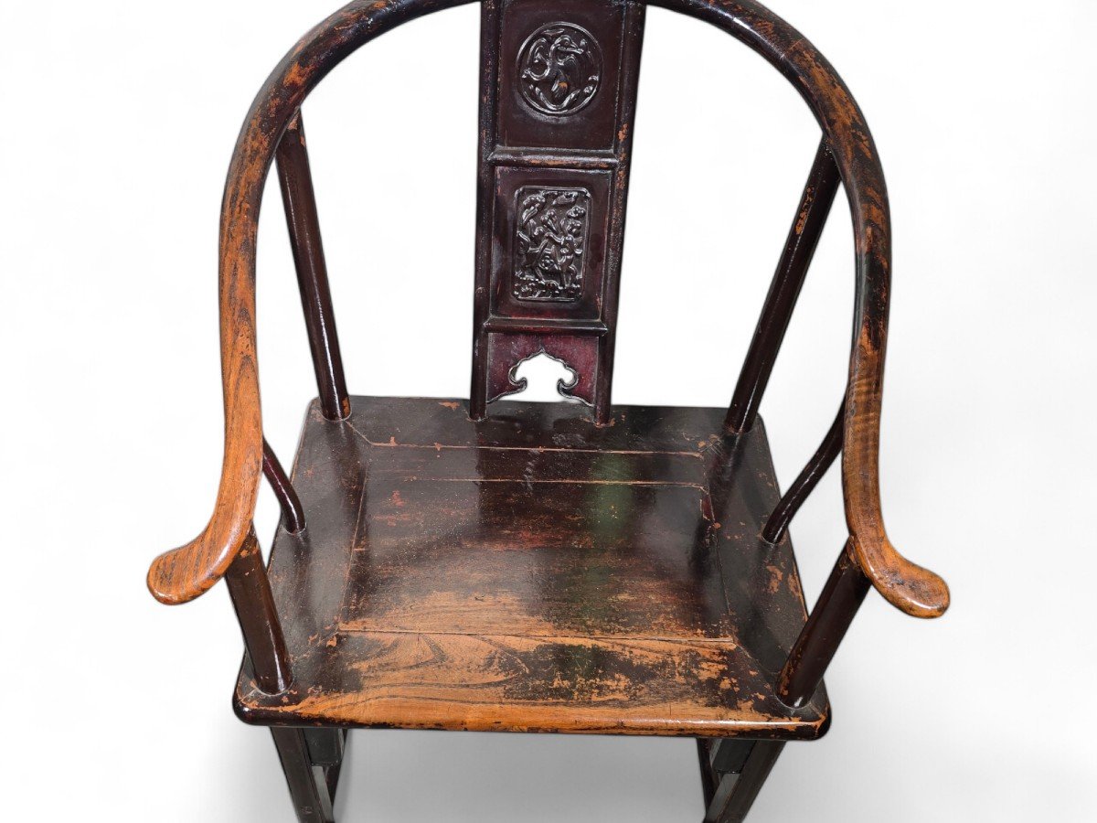 Paire De Fauteuils Chinois De La Dynastie Qing Du XIXe Siècle-photo-4