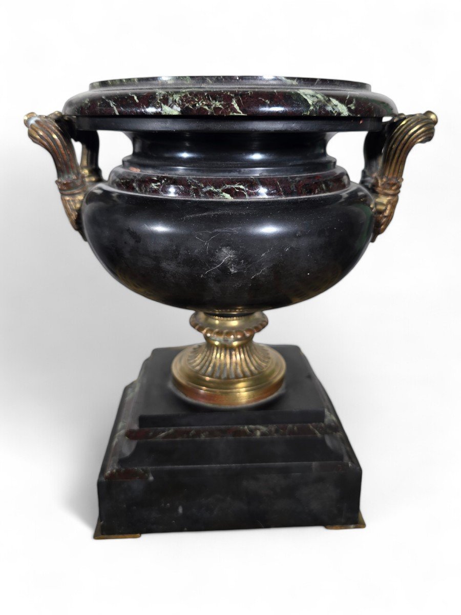 19th Century Decorative Marble And Gilt Bronze Cup-photo-2