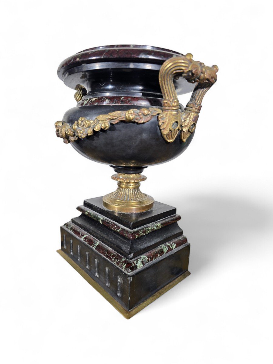 19th Century Decorative Marble And Gilt Bronze Cup-photo-4