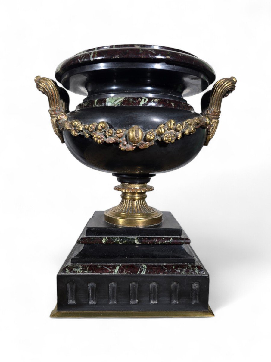 19th Century Decorative Marble And Gilt Bronze Cup-photo-5