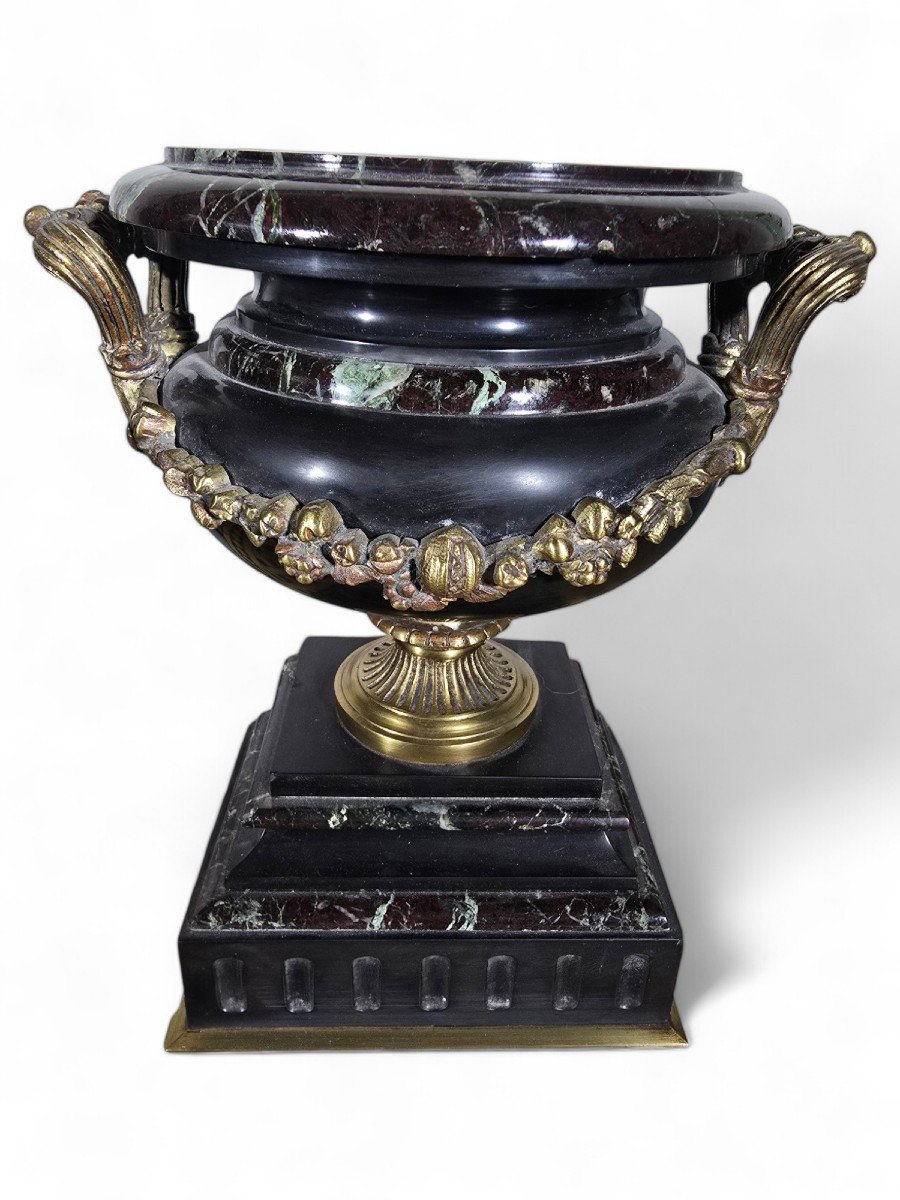 19th Century Decorative Marble And Gilt Bronze Cup-photo-7