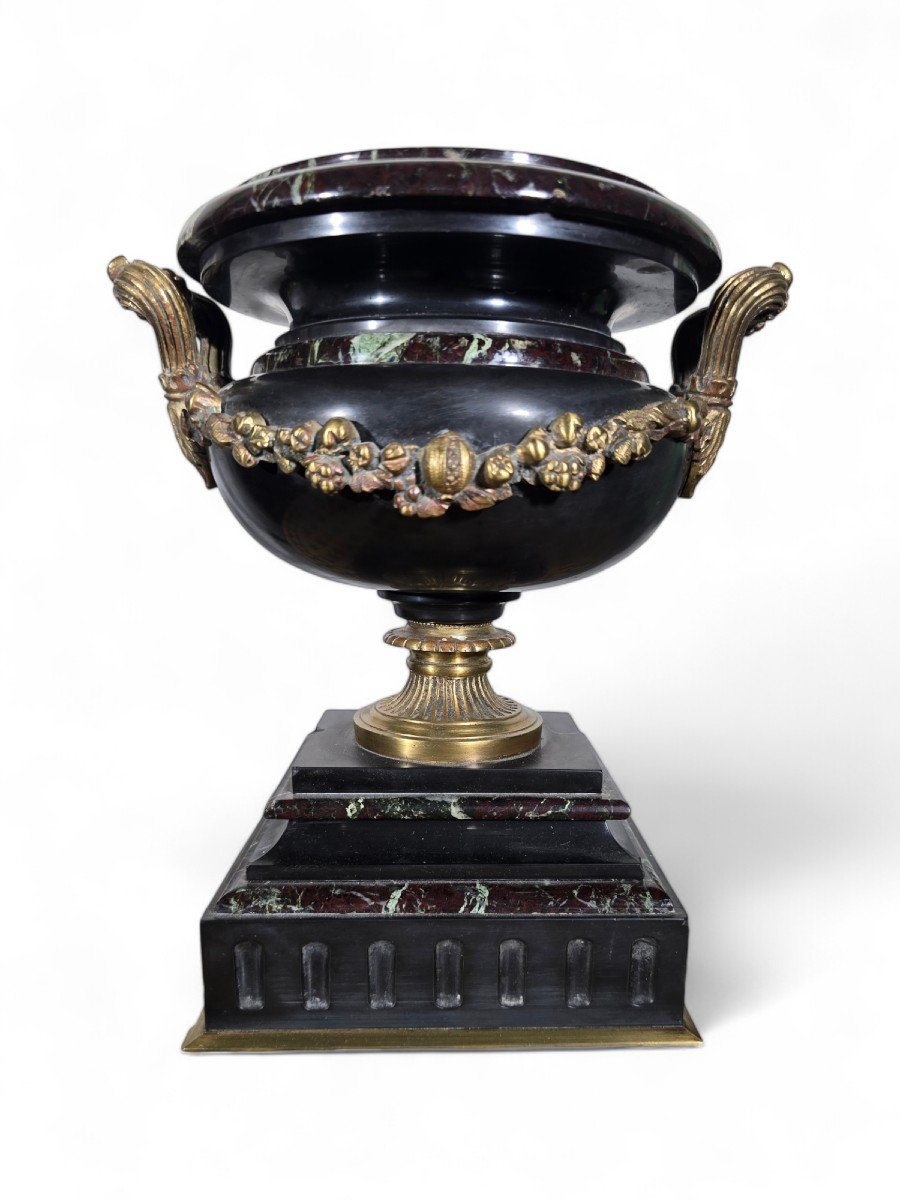 19th Century Decorative Marble And Gilt Bronze Cup-photo-8