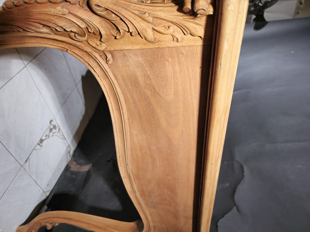 Elegant 19th Century French Desk – Solid Fruitwood With Bronze Accents-photo-7