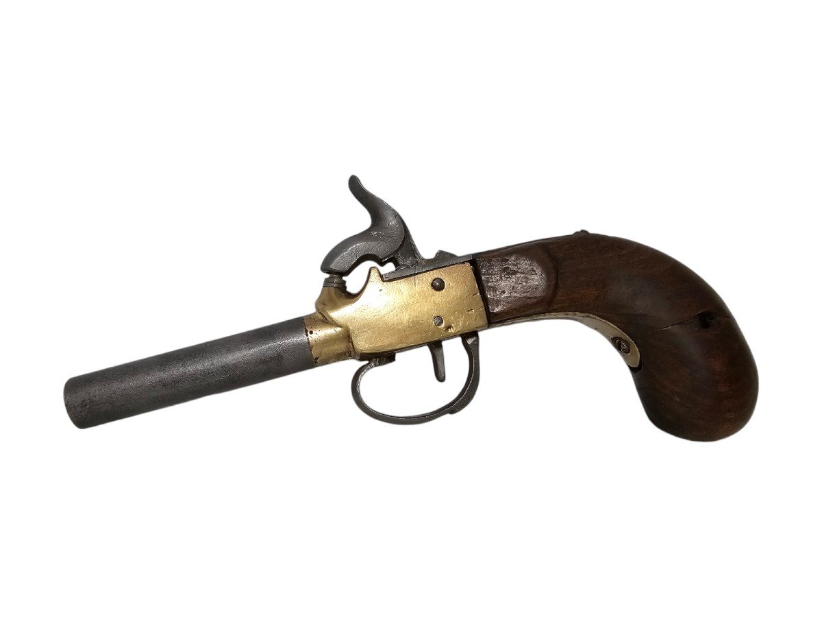 Pistolet Ancien Du XIXe Siècle – Mécanisme Fonctionnel-photo-4