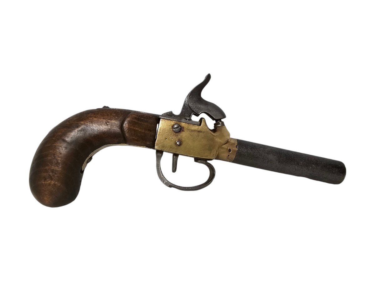 Pistolet Ancien Du XIXe Siècle – Mécanisme Fonctionnel-photo-2