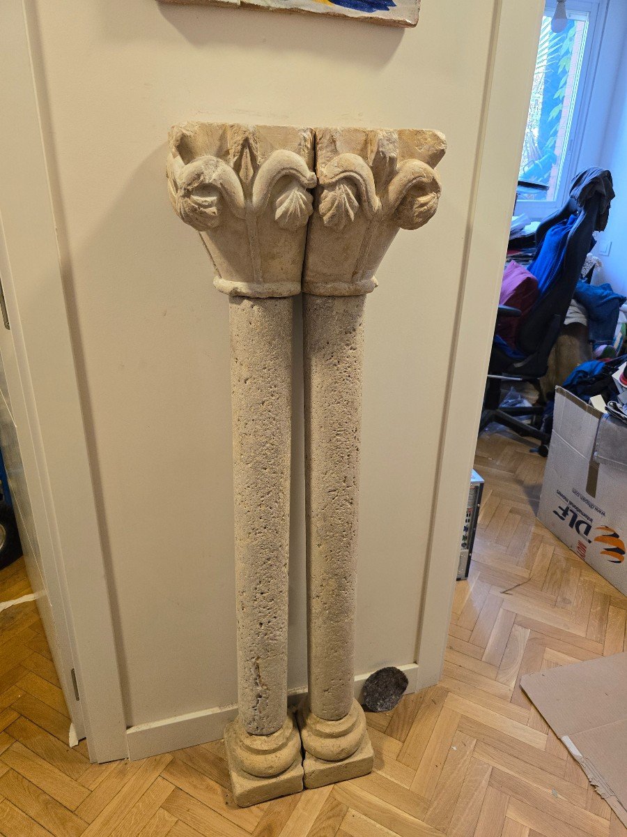 Pair Of Decorative Roman Terracotta Columns – Excellent Condition-photo-3