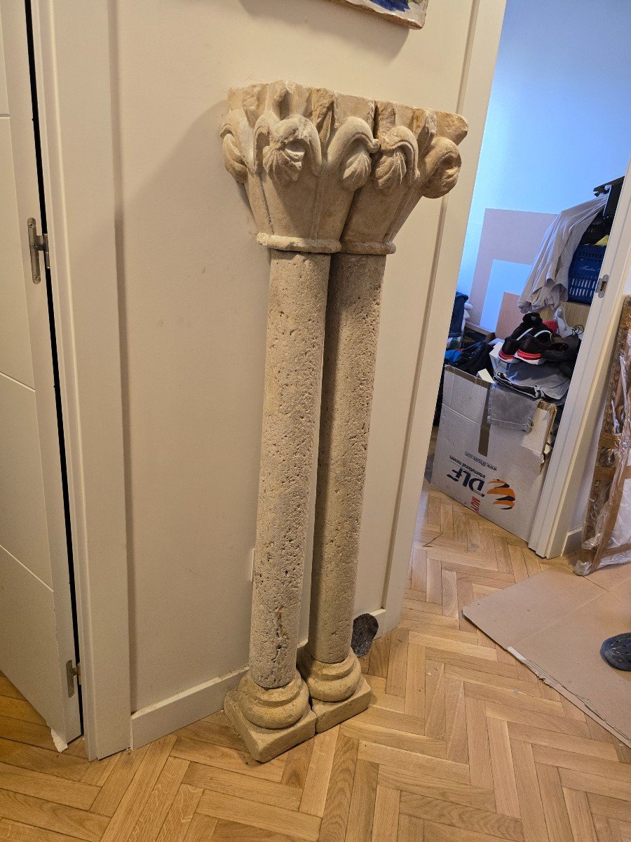 Pair Of Decorative Roman Terracotta Columns – Excellent Condition-photo-4