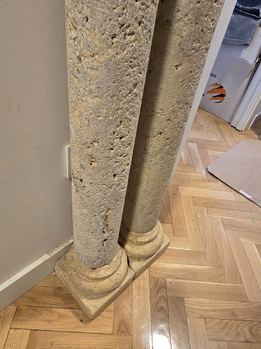 Pair Of Decorative Roman Terracotta Columns – Excellent Condition-photo-2