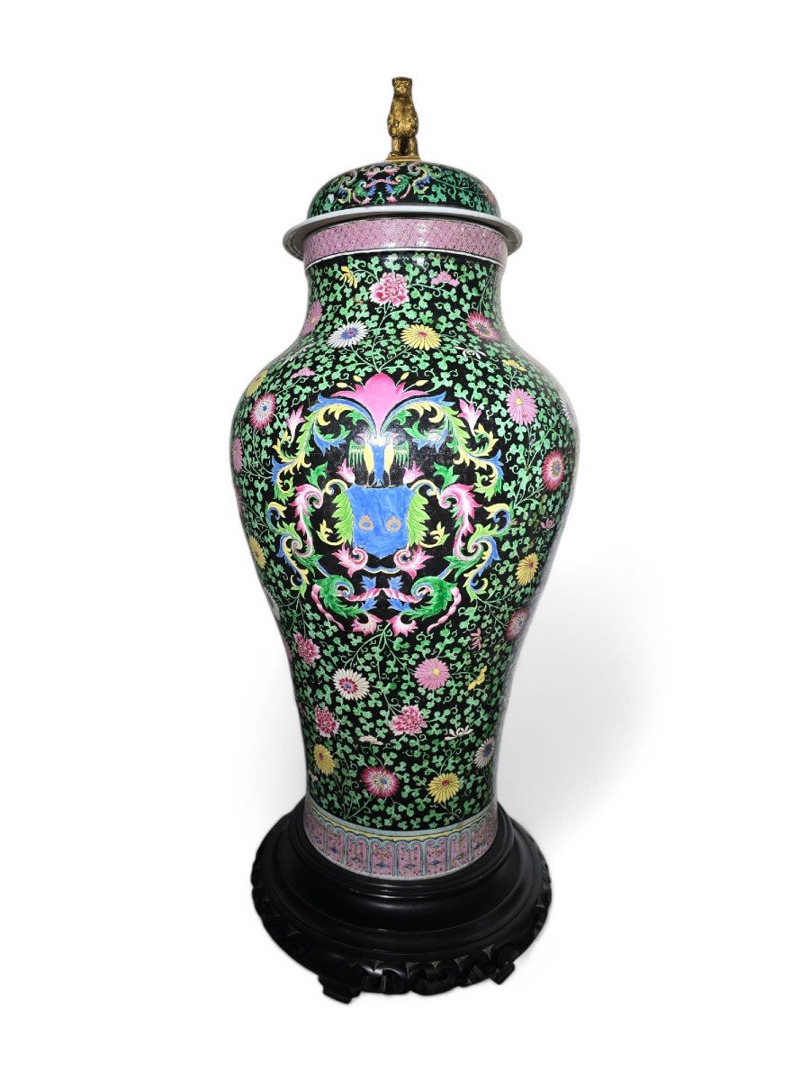 Paire De Vases Monumentaux En Porcelaine Famille Verte Samson Du XIXe Siècle – 190 Cm De Haut-photo-8