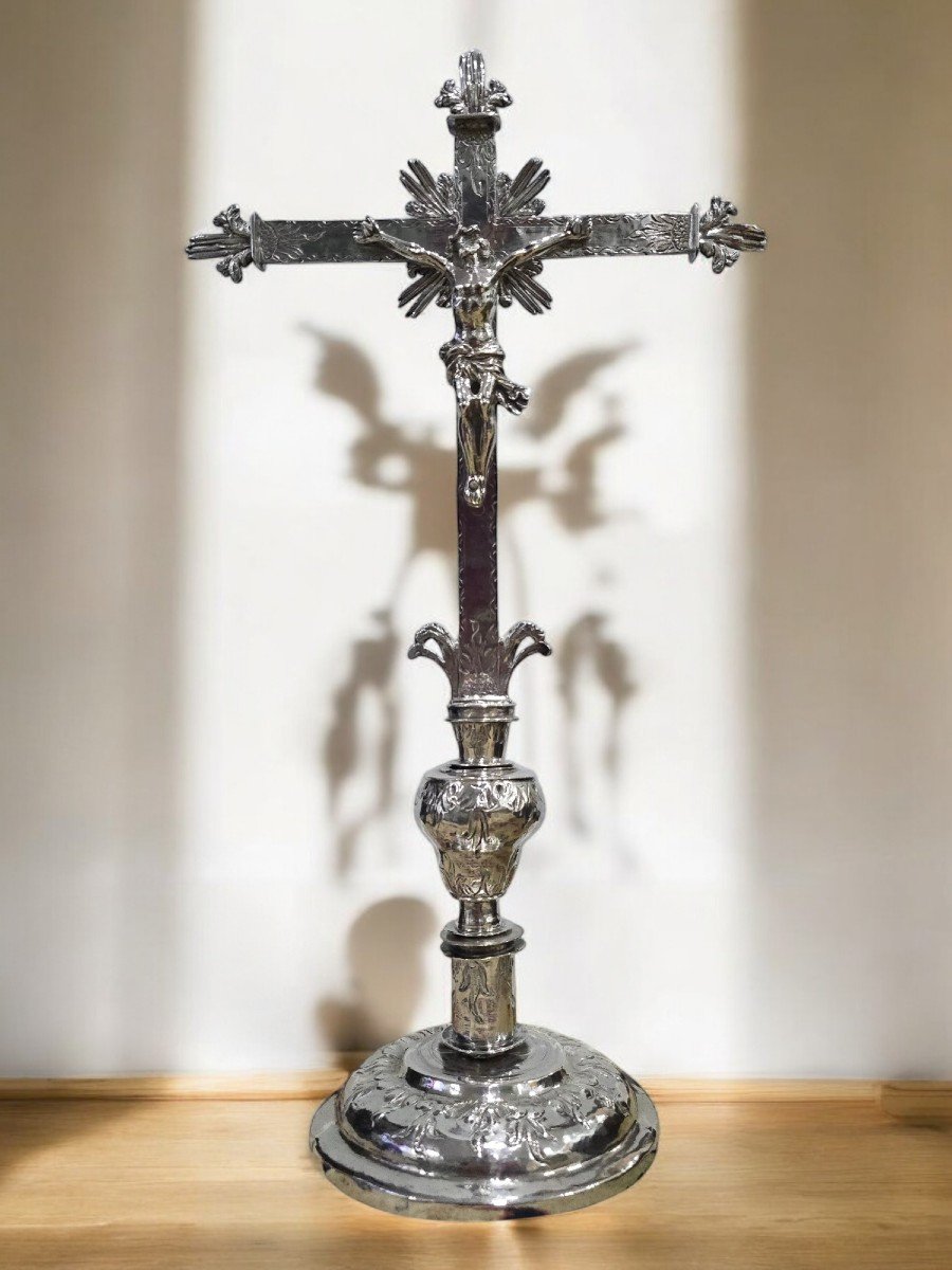 High Value Solid Silver Spanish Altar Cross – 16th Century