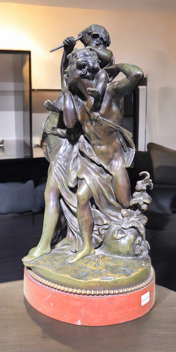 Sculpture En Bronze Française élégante Du XIXe Siècle Signée Clodion