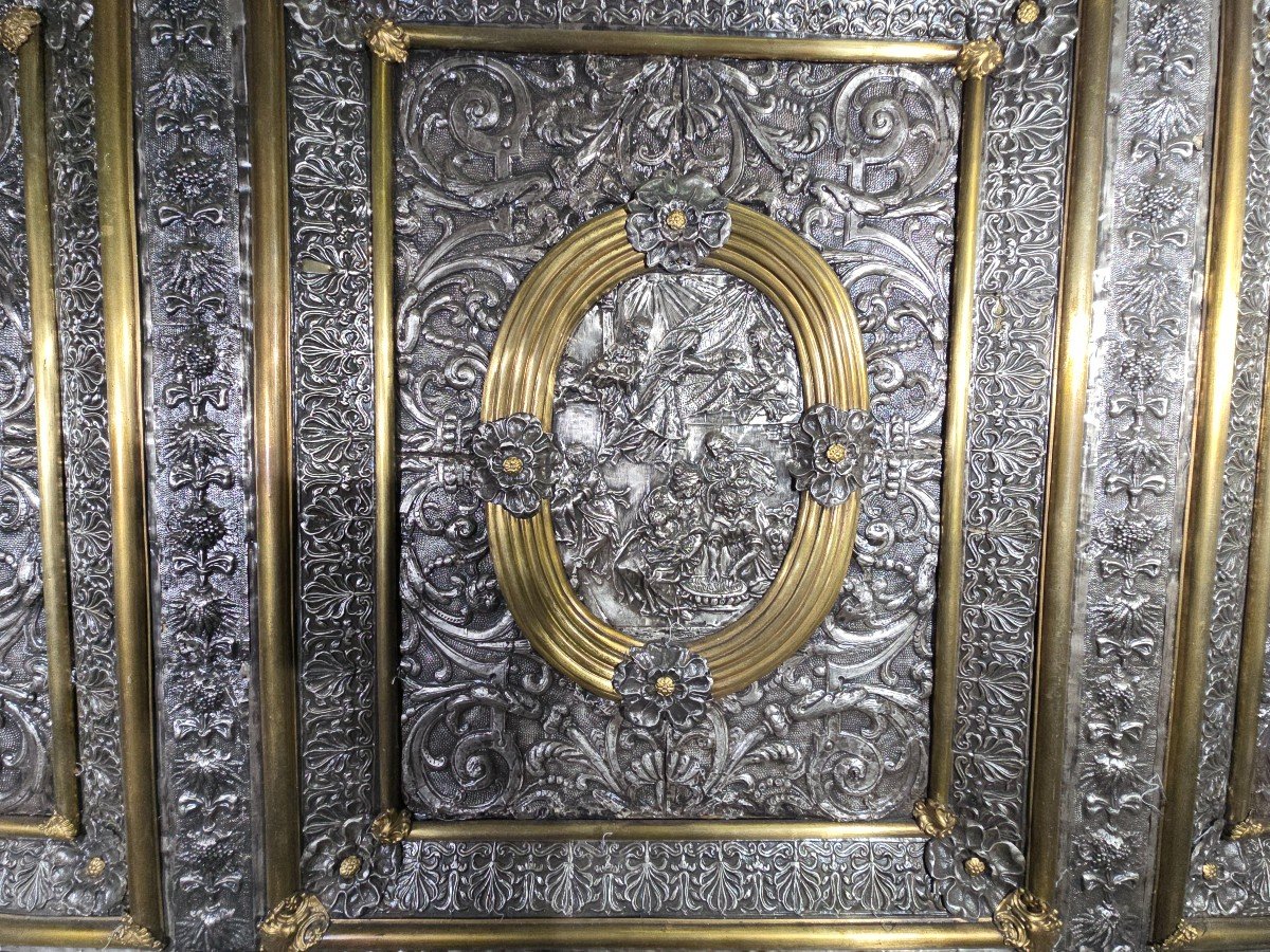 17th Century Italian Silver And Silver-gilt Altar Panel (paliotto)-photo-2