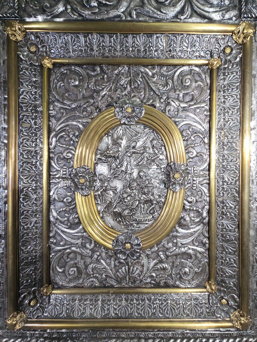 17th Century Italian Silver And Silver-gilt Altar Panel (paliotto)-photo-3