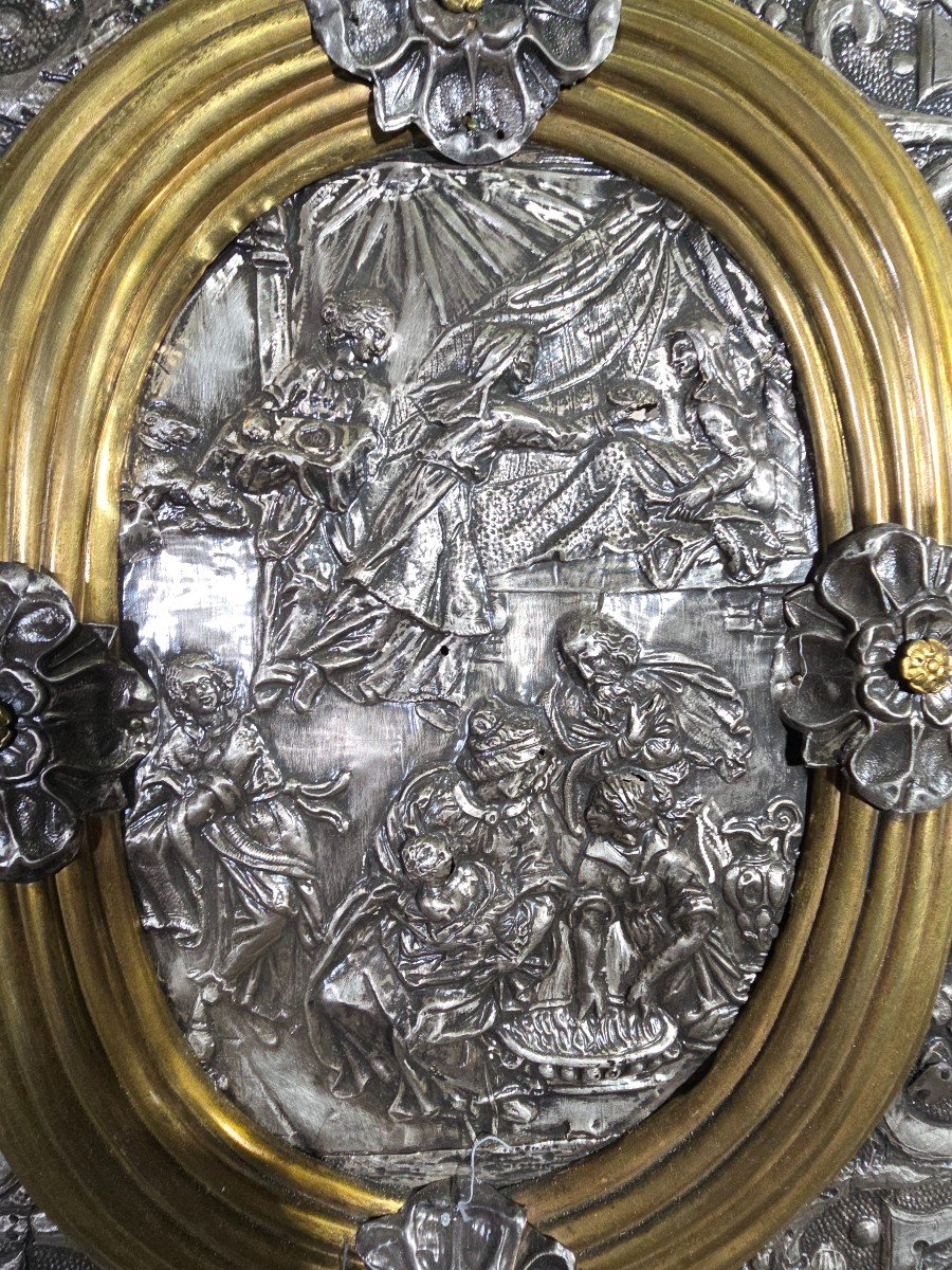 17th Century Italian Silver And Silver-gilt Altar Panel (paliotto)-photo-4