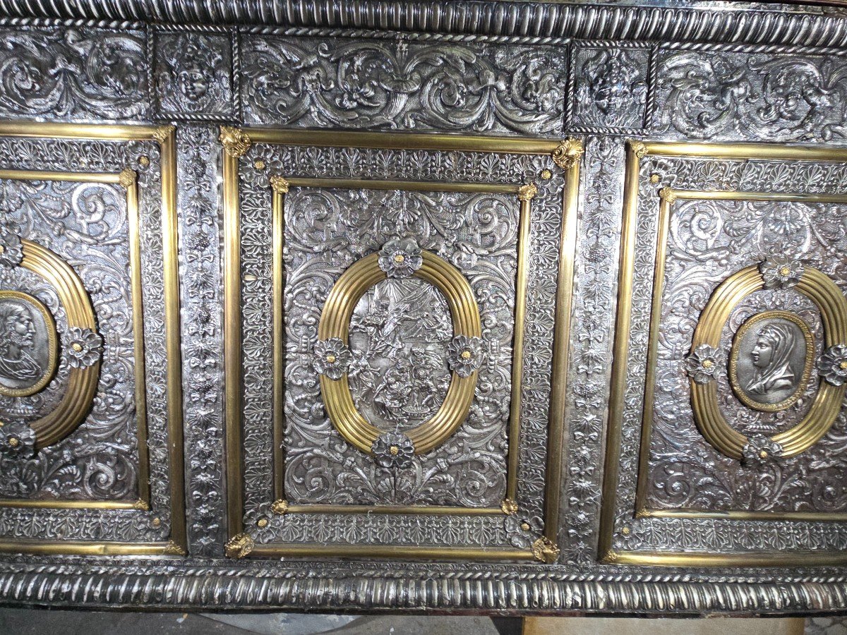 17th Century Italian Silver And Silver-gilt Altar Panel (paliotto)-photo-2