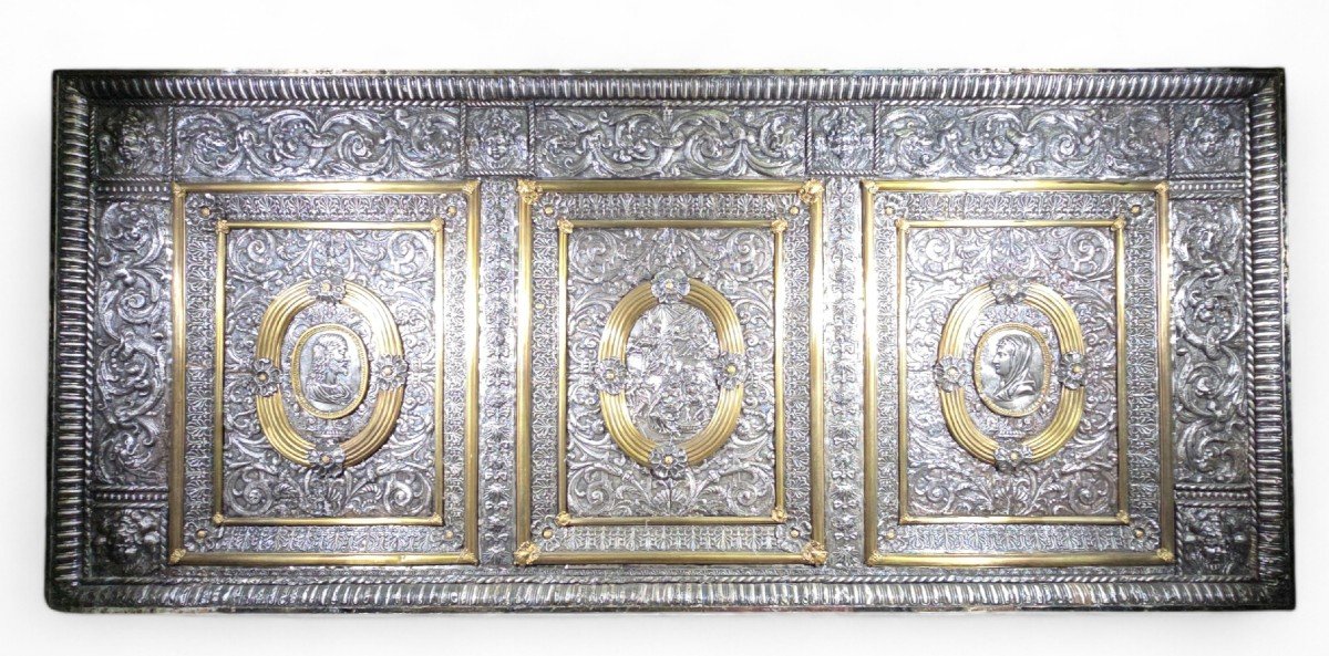 17th Century Italian Silver And Silver-gilt Altar Panel (paliotto)