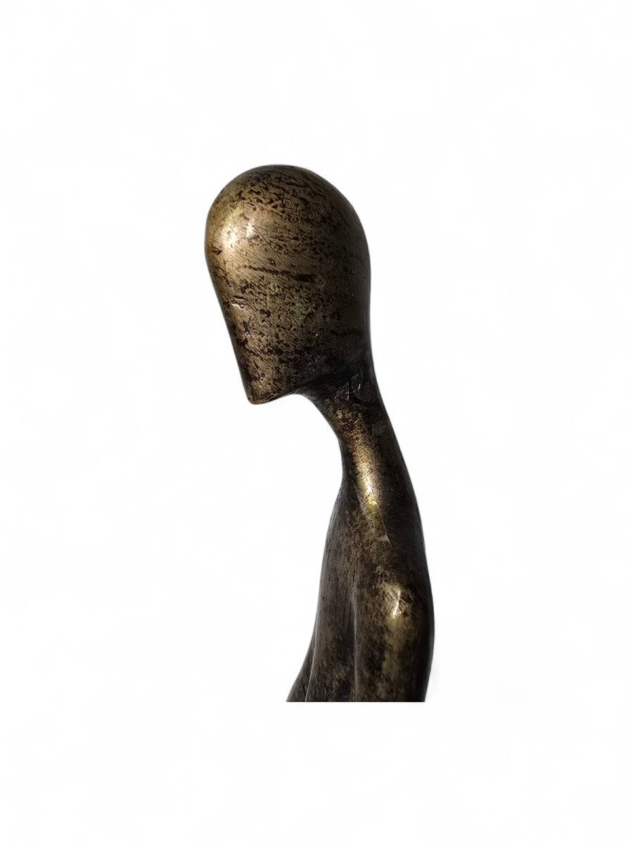 Sculpture En Bronze Dans Le Style De Nando Kallweit – Dimensions : 110 X 13 X 13 Cm-photo-3