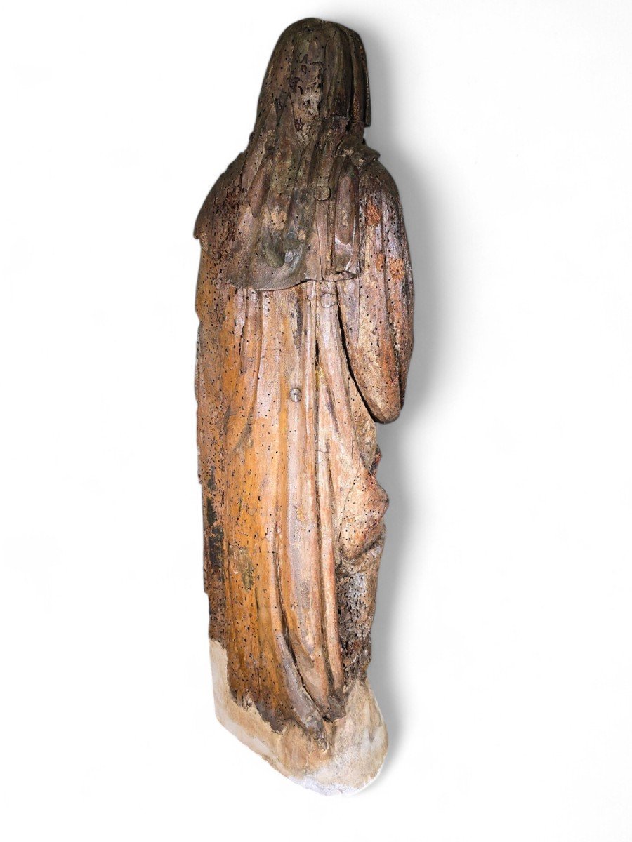 Large Sculpture Of The Virgin Mary From The 16th Century-photo-4