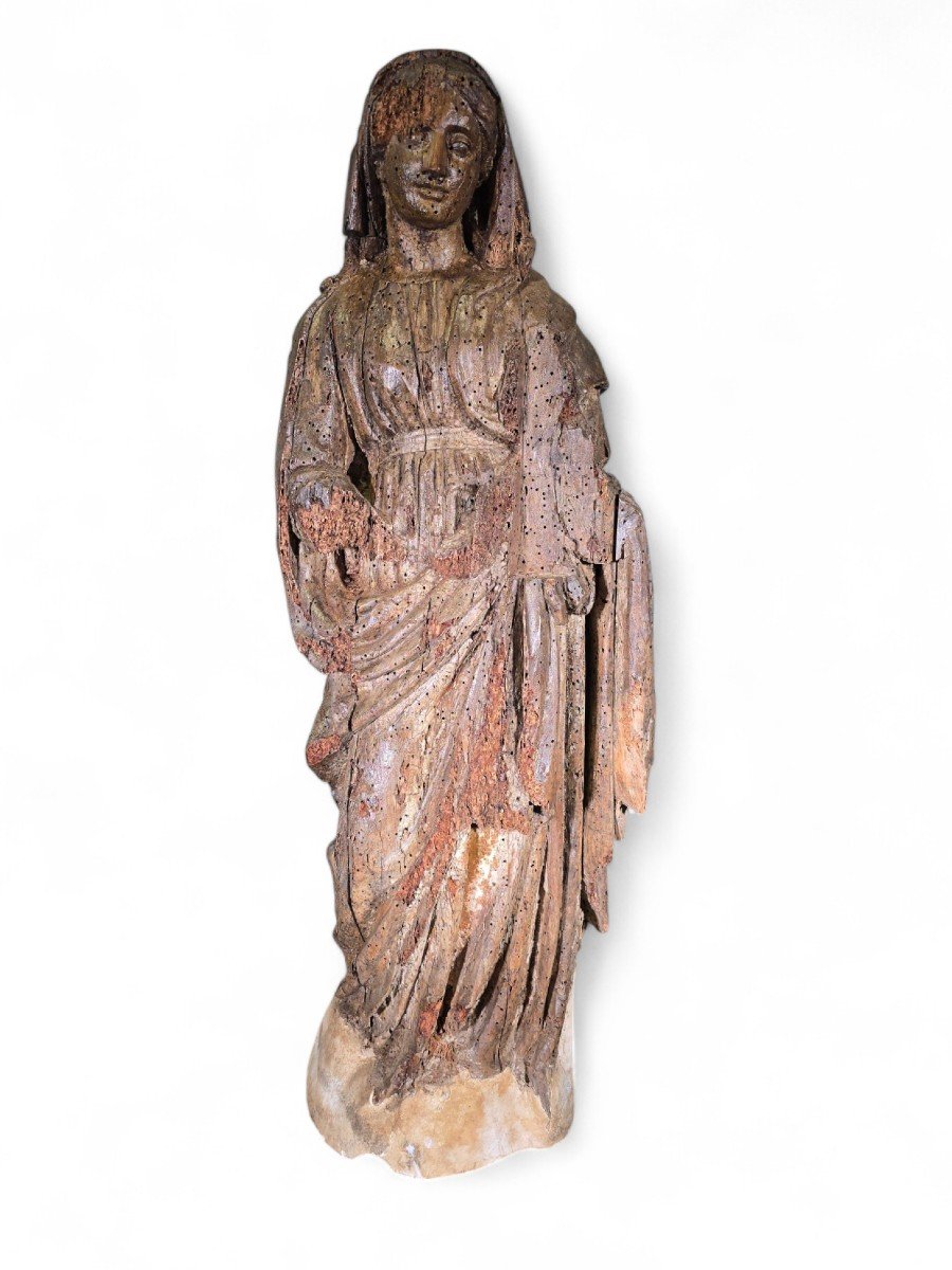 Large Sculpture Of The Virgin Mary From The 16th Century-photo-7