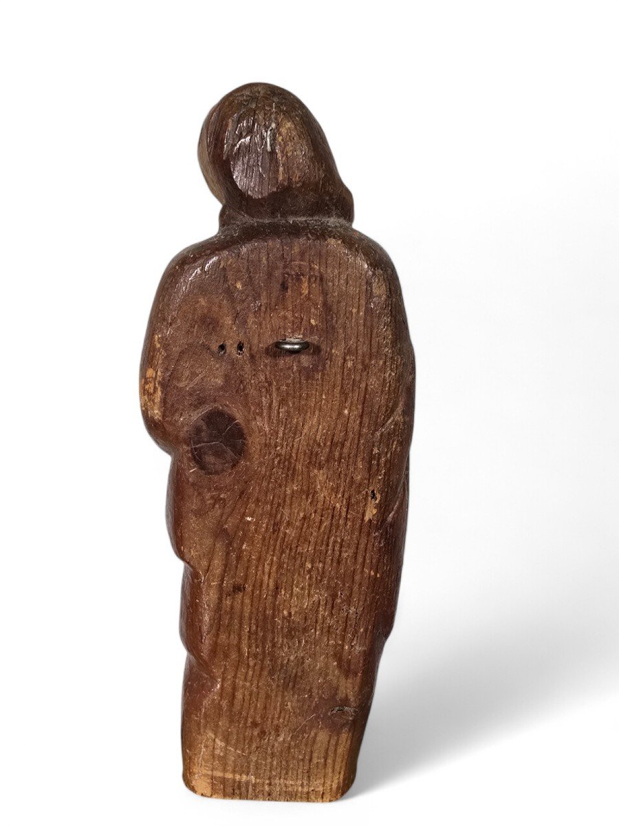 Sculpture Of The Virgin Mary From The 16th Century Dimensions: 33x10x6 Cm-photo-6