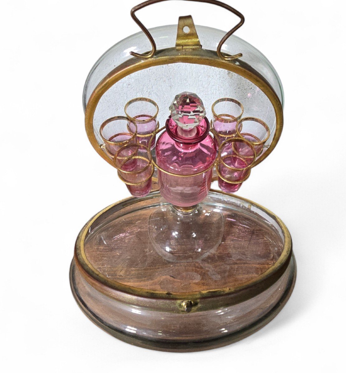 19th Century French Liqueur Decanter In Blown Glass Dimensions: 35 X 19 X 10 Cm-photo-4