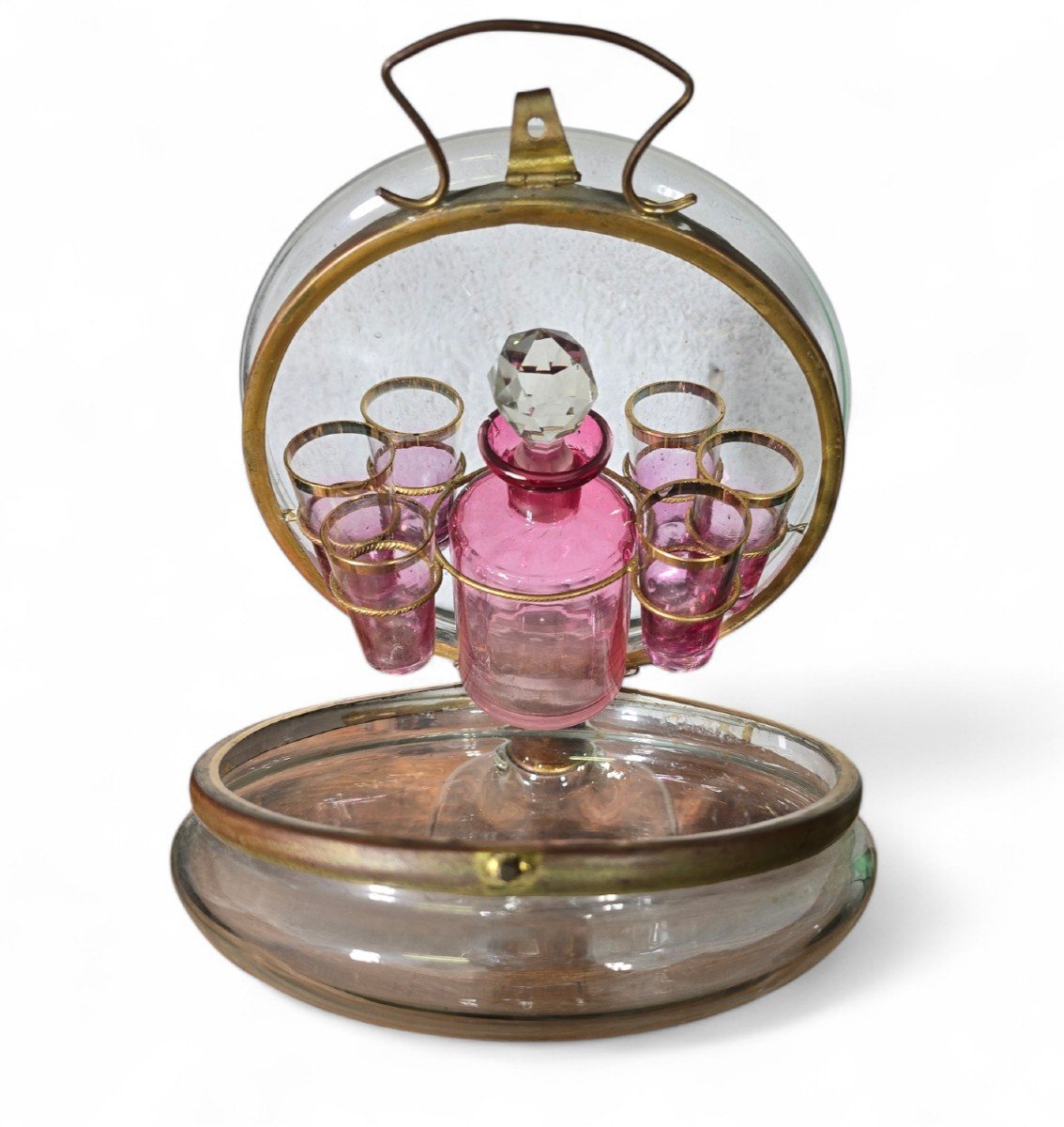 19th Century French Liqueur Decanter In Blown Glass Dimensions: 35 X 19 X 10 Cm-photo-5