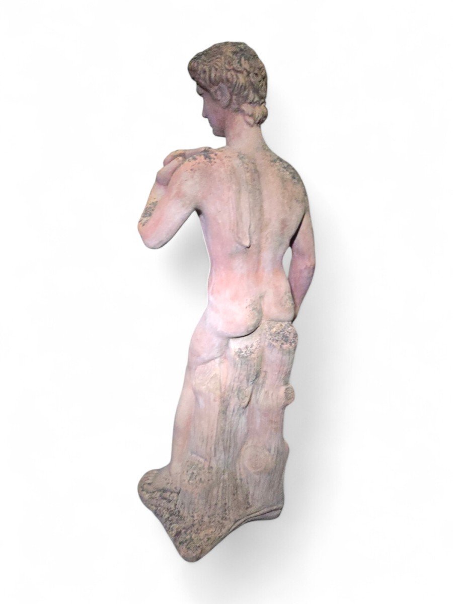 Michelangelo's David Terracotta Sculpture - 125cm High, 1950s-photo-2