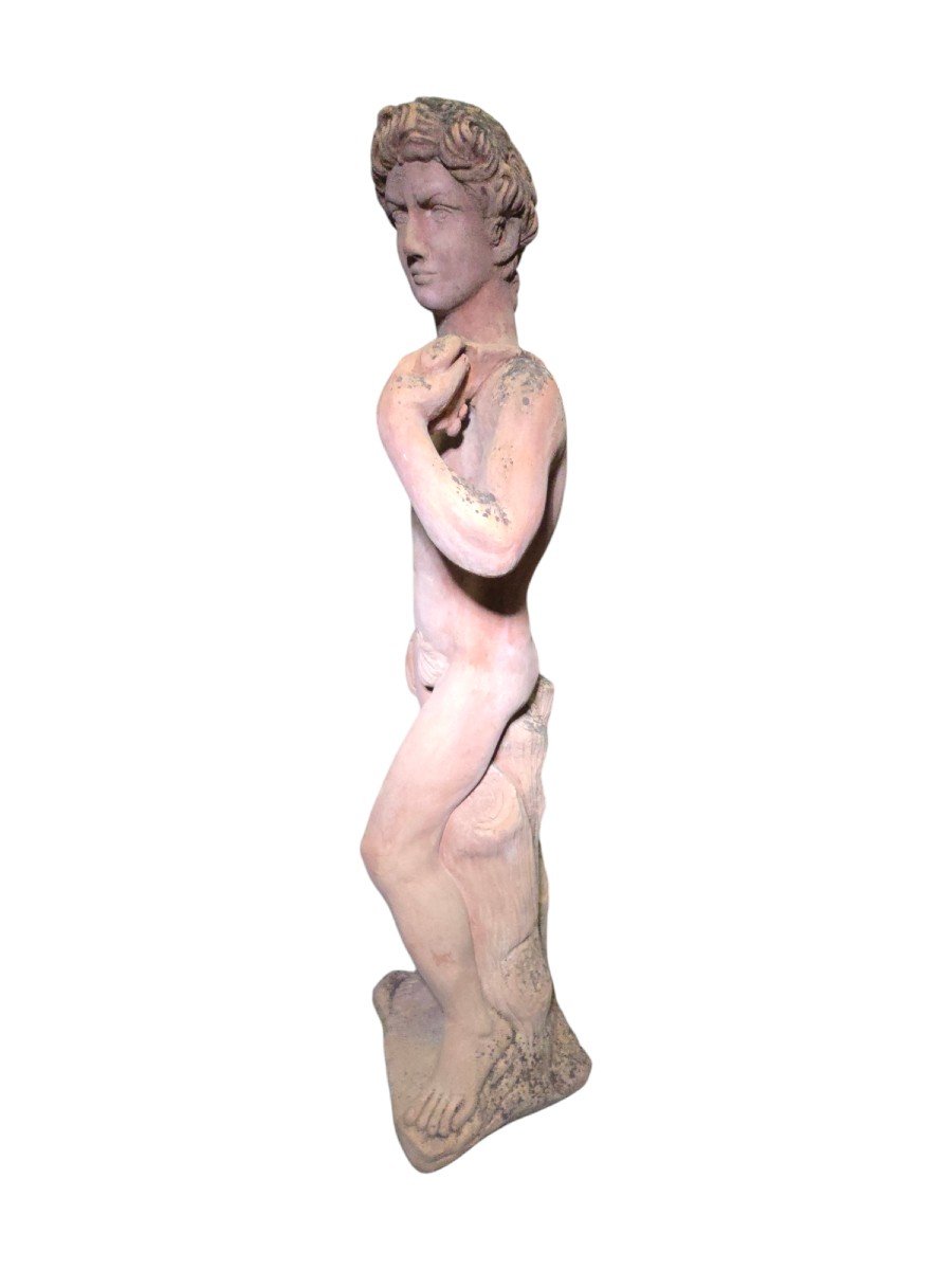 Michelangelo's David Terracotta Sculpture - 125cm High, 1950s-photo-3