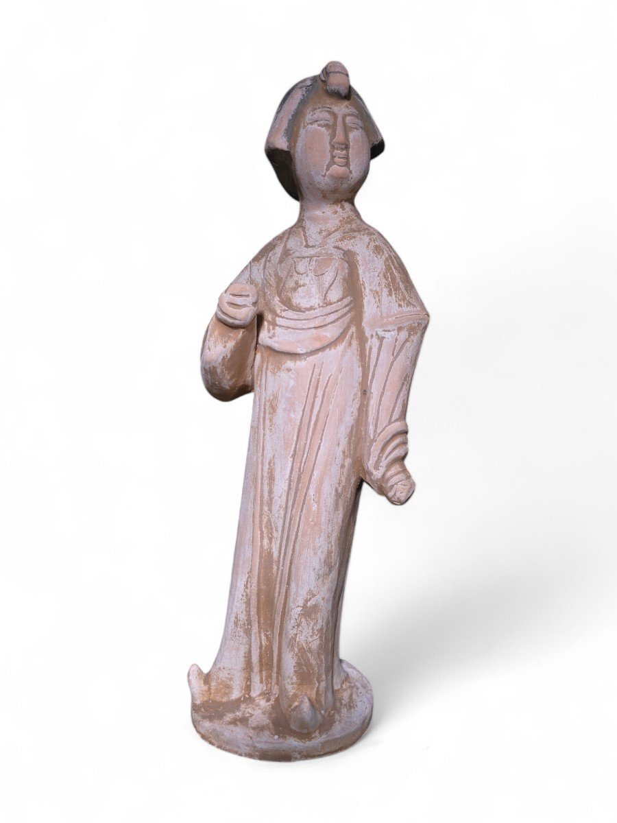 Chinese Decorative Terracotta Sculpture - Court Lady-photo-3