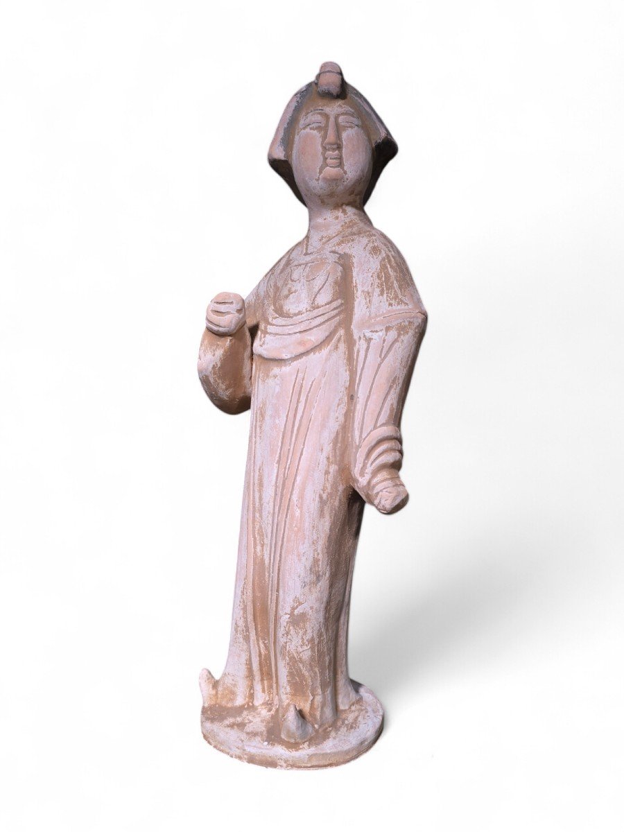 Chinese Decorative Terracotta Sculpture - Court Lady-photo-4