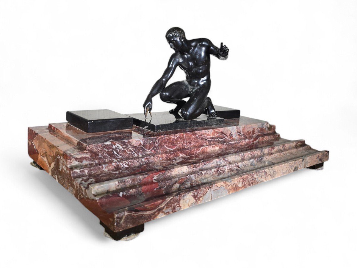 German Art Deco Inkwell By Georges Morin-photo-5