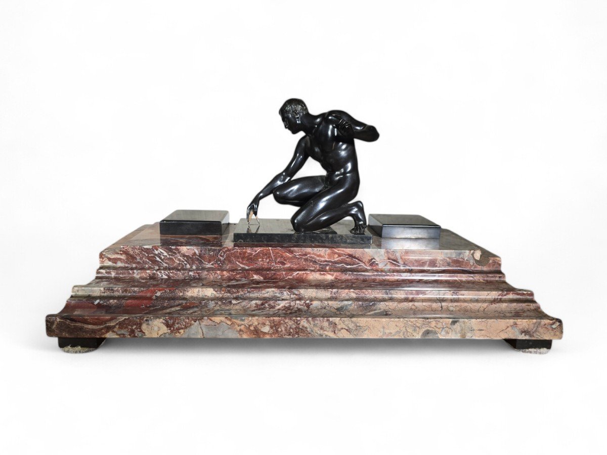 German Art Deco Inkwell By Georges Morin-photo-8