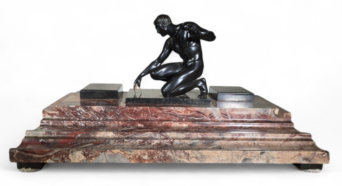 German Art Deco Inkwell By Georges Morin