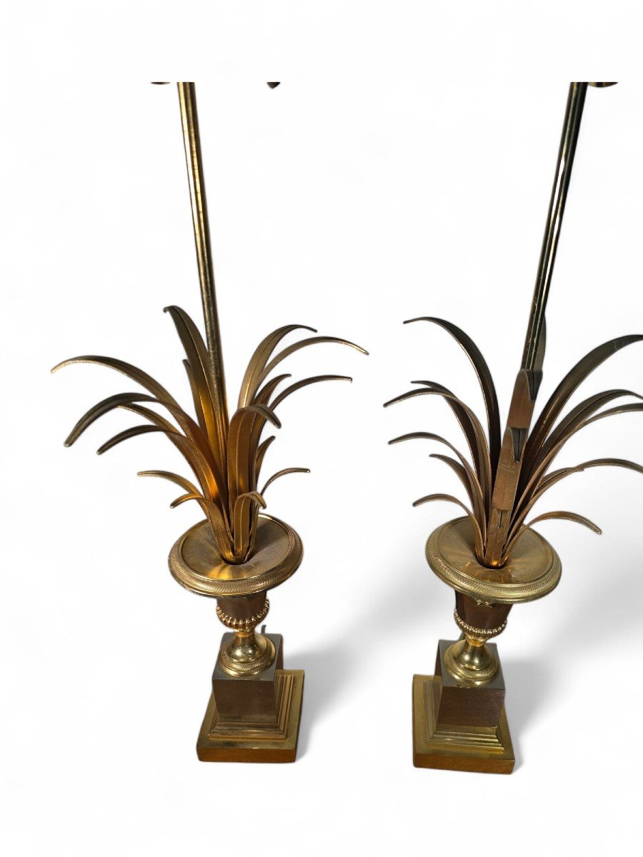 Pair Of French Pineapple Lamps Maison Jansen-photo-1