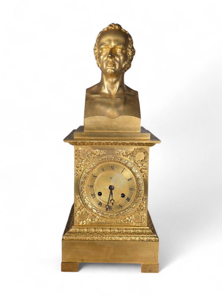 Empire Gilt Bronze Mantel Clock-photo-4