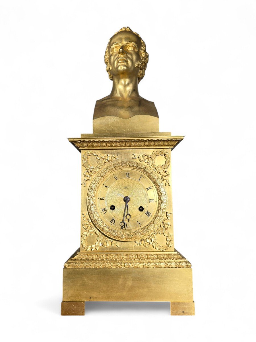 Empire Gilt Bronze Mantel Clock-photo-3