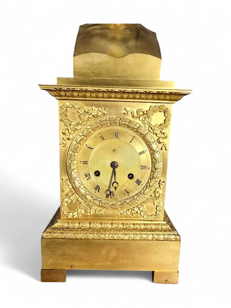 Empire Gilt Bronze Mantel Clock-photo-4