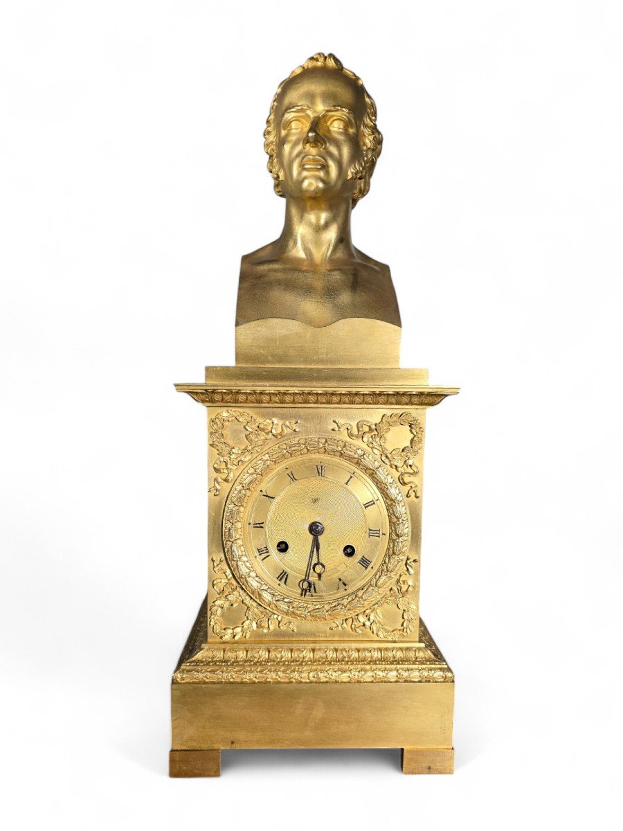 Empire Gilt Bronze Mantel Clock-photo-5