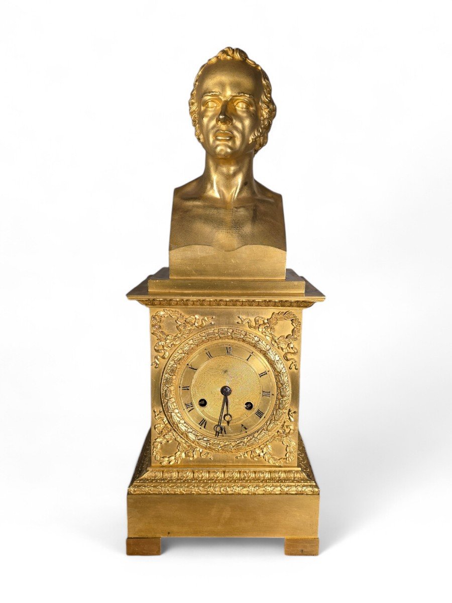 Empire Gilt Bronze Mantel Clock-photo-6