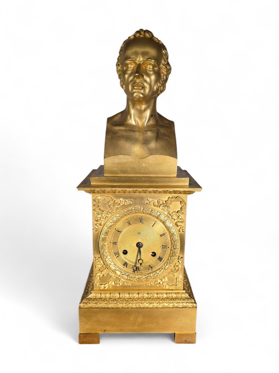 Empire Gilt Bronze Mantel Clock-photo-8