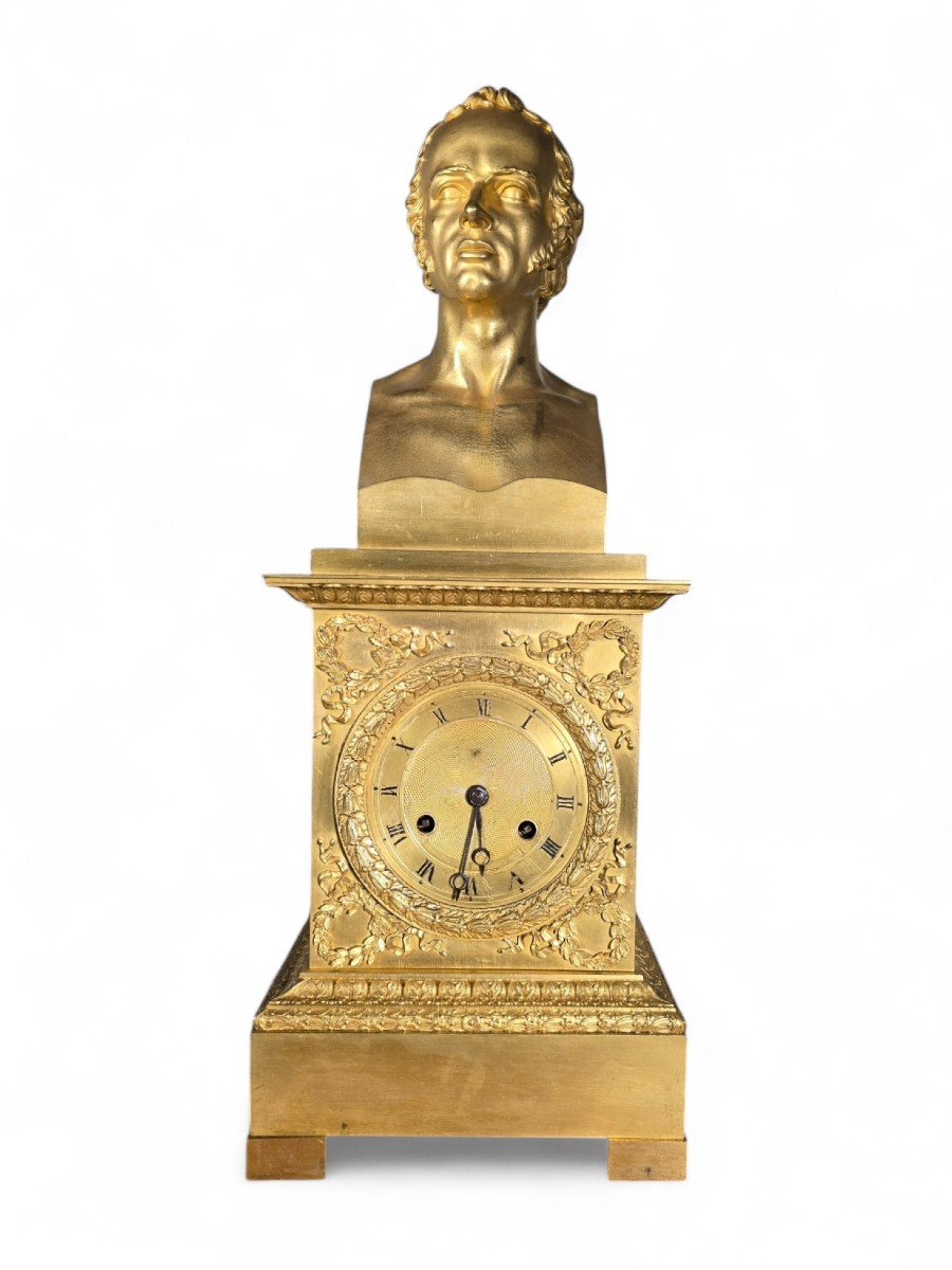 Empire Gilt Bronze Mantel Clock